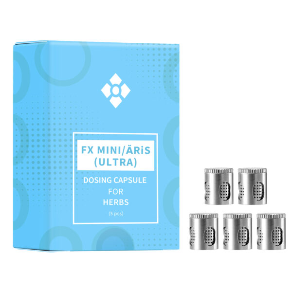 WOLKENKRAFT FX MINI | ÄRiS (ULTRA) Dosierkapsel für Kräuter (Edelstahl) | 5 Stück