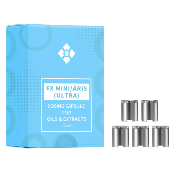 WOLKENKRAFT FX MINI | ÄRiS (ULTRA) Dosierkapsel für Extrakte (Edelstahl) | 5 Stück